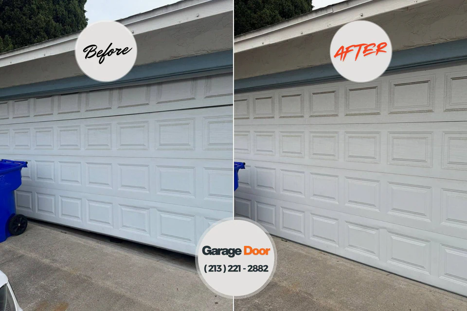 Before and after: garage door repair Boaz, WV